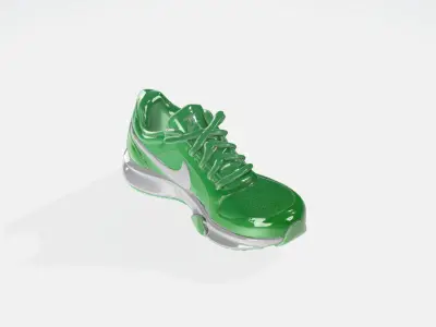 Green Shiny Sneaker - 3D Printable Low-Poly Model Low-poly 3D model