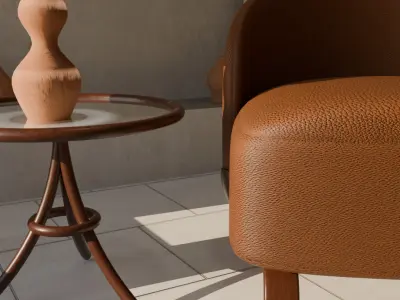 Archviz Single Seat  3 Basic Scene and Lighting 3D model