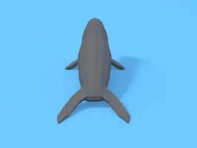 Low Poly Cartoon Seal Low-poly 3D model