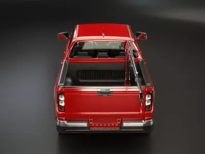 Generic Pickup Truck with Small Crane 3D model