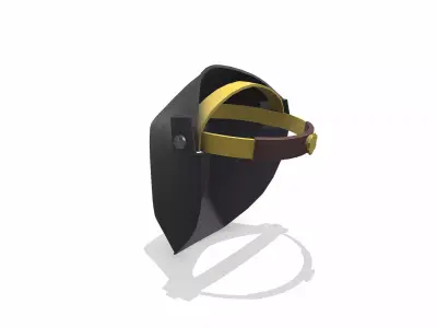 Old Welding Helmet Low-poly PBR Low-poly 3D model