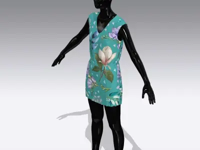 Woman Cloth Dress Low-poly 3D model