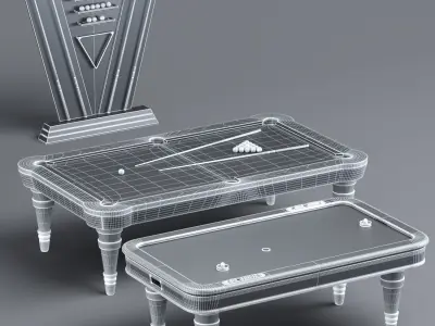 BILLIARD and  AIR HOCKEY TABLE 3D model