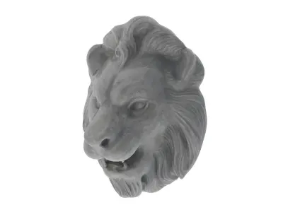 Lion Head 02 3D model