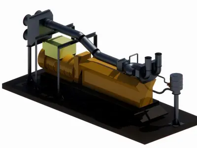  CAT DUAL FUEL 3516 DGB Generator 3D model