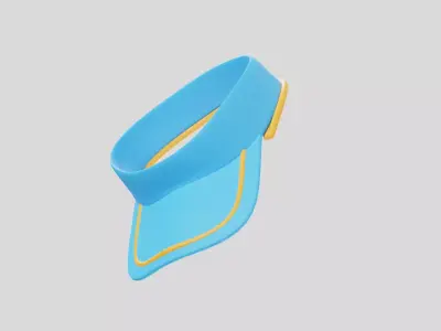Sports Visor Cap 3D model