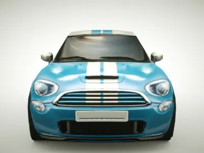 Generic Small City car v3 Low-poly 3D model