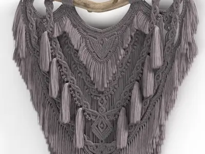 Macrame Wandkleed Kaliska 3D model