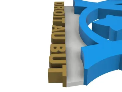 Olympic Marseille Wall Sign 3D print model