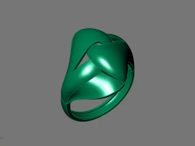 Women Ring Plain Ring Ready STL 3DM Models Womens Rings 3D print model 45
