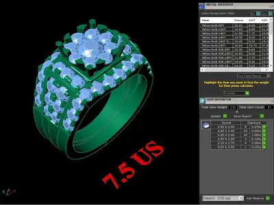 Luxury Men Rings Designs 4MR071 3D print model