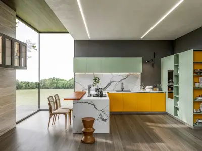 Kitchen fully parametric  Resizable manufacturable 0029 3D model