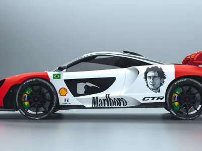 McLaren Senna Marlboro Edition Low-poly 3D model