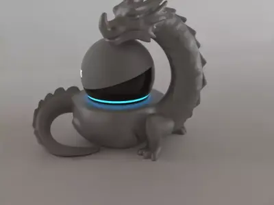 Dragon Organizer Echo Dot Holder planter candle holder 3 3D print model