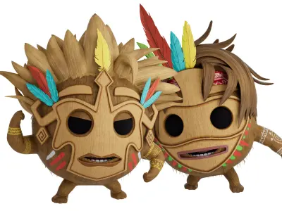 Coco Macho and Boy Rigged Low-poly 3D model