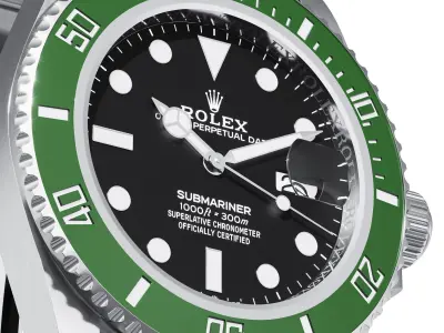 Rolex Submariner Date green 3D model