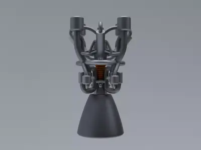 Scifi Electrothermal Propulsion Engine Concept 3D model