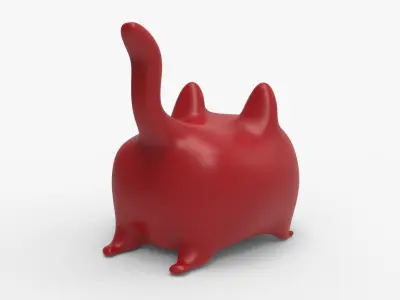 Fat cat 3D model
