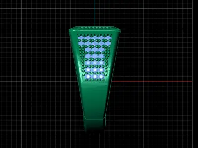 Print Ready STL 3DM  Gents Rings Diamond Men Ring  3D print model 33