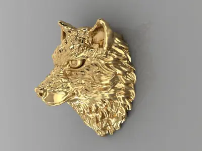  WOLF HEAD reliefs 3D print model
