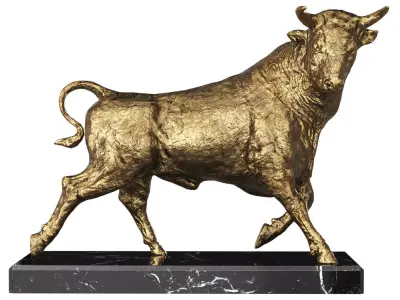 Bronze bull 3D model