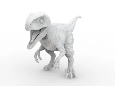 Velociraptor Dinosaur 3D Print Model 3D print model