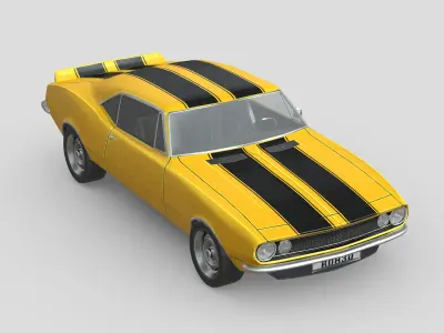 Chevrolet Camaro 1967 Low-poly 3D model