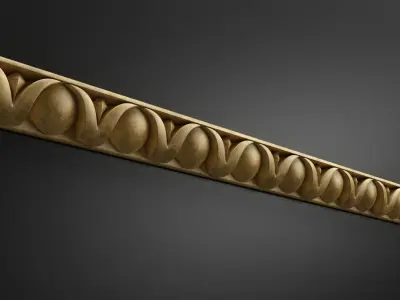 Carved molding with corners 3D model