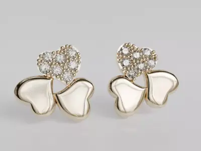 Hearts Clover 3D print model