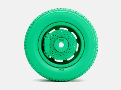 15x8 Bassett D-Hole Wheel BFGoodrich Radial TA Tire 3D print model