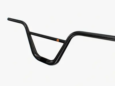 BMX handlebar in black Low-poly 3D model
