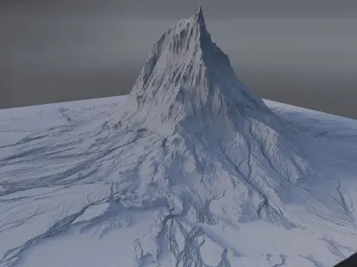 8k Realistic Desert Mountain 3d Model Free 3D model