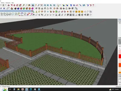 Modern Parking Lot - sketchup modelS 3D model