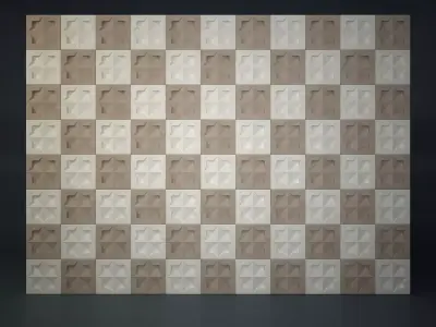 03 ARABIC PATTERN WALL Low-poly 3D model