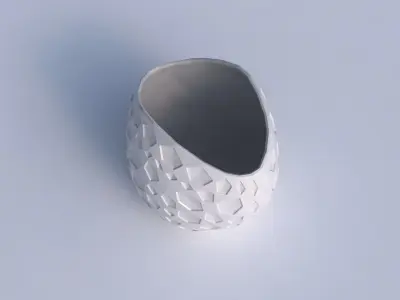 Bowl compressed 3 with crystal dents 3D print model