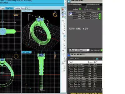 Luxury Double Channel Pave Solitaire Diamond Ring CAD Design 3D print model