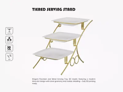 Tiered Serving Decorative Stand 3D print model