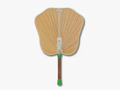 Hand fan Low-poly 3D model
