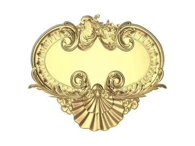 carved frame 3D model 7