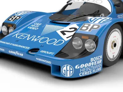 Porsche 956 Group C 1982 Kenwood Kremer Racing 3d model  3D model