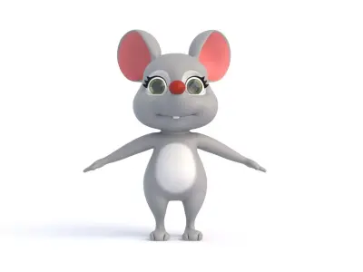 Cartoon Rat 3D model