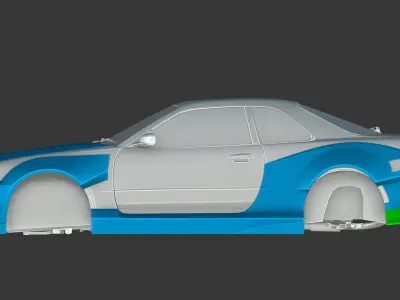 NISSAN R34 BRADBUILDS Low-poly 3D model