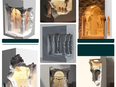  Corner Wall Light   Cube Night Lamp  STL for 3D Print 3D print model