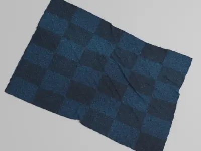 Blue Rug Free 3D model