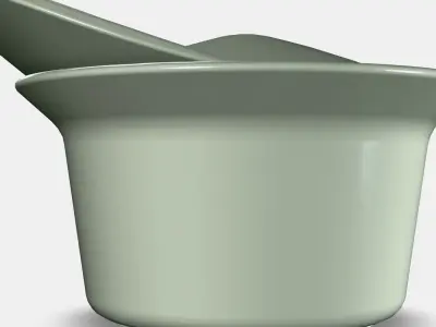 FARGKLAR Oven-serving dish with lid 1 Low-poly 3D model