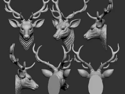 Deer Head 3D print model