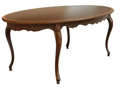 Classic table with carvings 2100 3D model