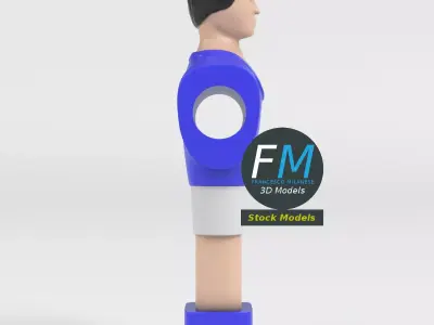 Foosball figurine 3D model