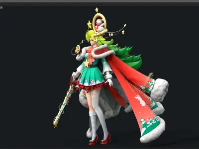 Christmas girl 3D model