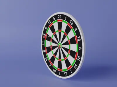 Dart Board  Low-poly 3D model